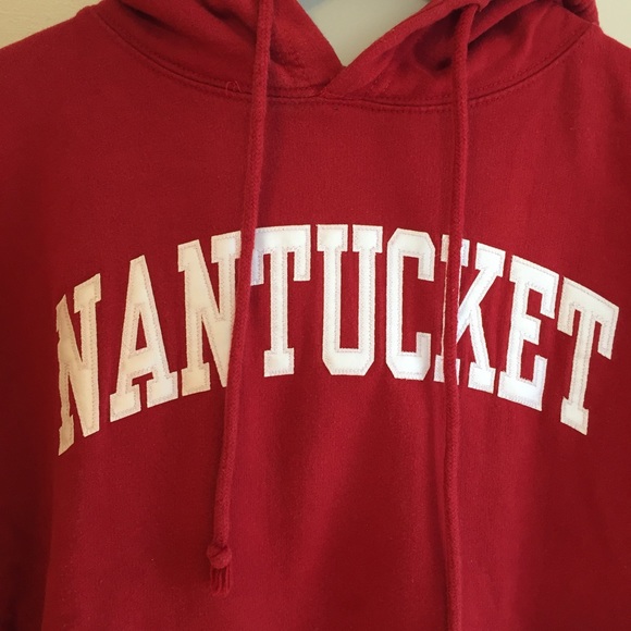 Vintage Nantucket Hoodie Sweatshirt Red - Picture 3 of 12
